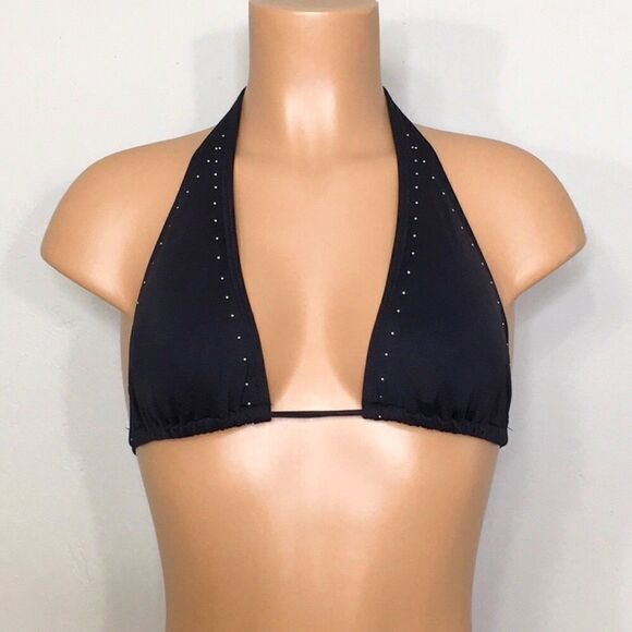 Vince Camuto black studded bikini top. NWT - Picture 2 of 7